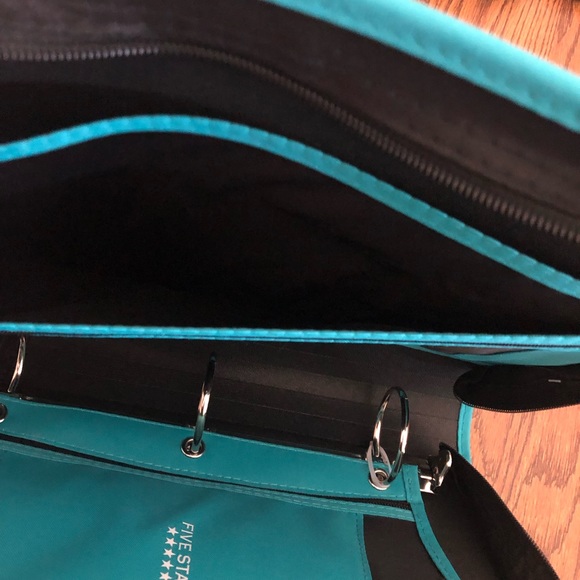 Mead Five Star 2” Zipper Binder Black Aqua - Picture 10 of 11